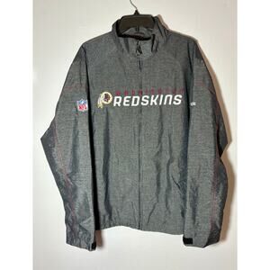 Vintage Washington Redskins Reebok Onfield Full Zip Gray Windbreaker Jacket Sz L